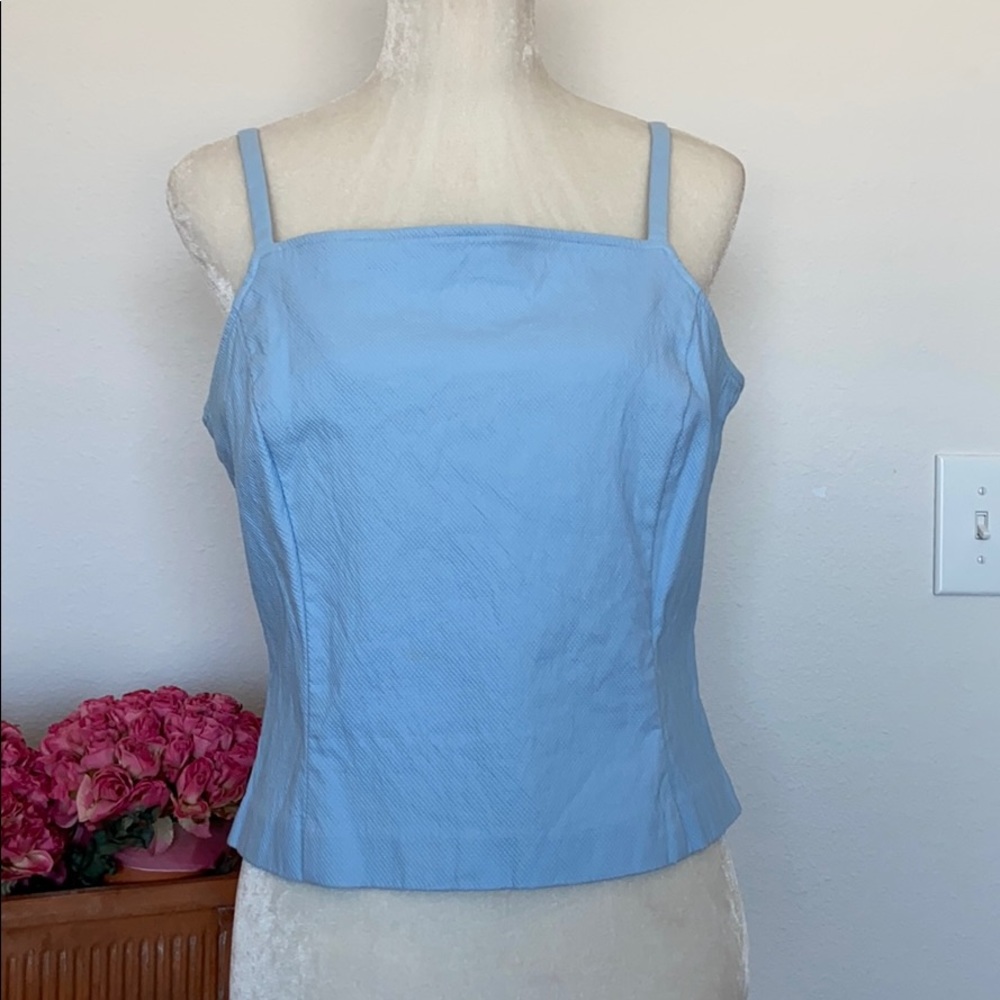 Light Blue Cotton Stretch Camisole